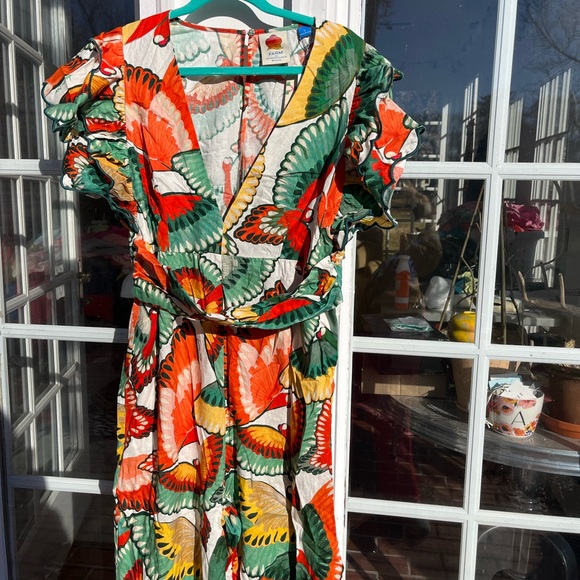 Anthropologie FARM Rio Ruffle Sleeve Linen Jumpsuit - Picture 10 of 10